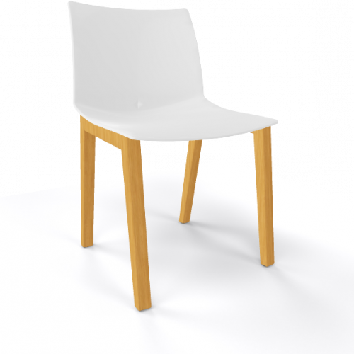 Stoel Point Wood Maxi Brede kantinestoelen MV Kantoor